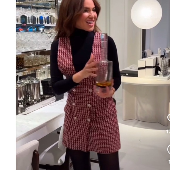 MAJE TROMPE-L’ŒIL TWEED DRESS XS - Picture 14 of 16